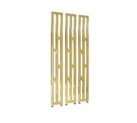 3 Pack Metal Room Dividers, Floor to Ceiling Wall Partitions, Space Separators for Bathroom Apartment, Versatile Privacy Screen White 63in
