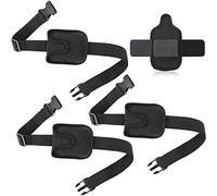 3 Pack Mic Belt with 3 Pack Neoprene Microphone Carrier Pouch Anti Dropping Strap Adjustable Detachable Microphone Case Sweat Absorbent Belt Waistband Bag for Fitness Instructor Teacher Theatre, Black