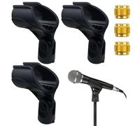 3 PACK Mic Clips for Stands, Adjustable Microphone Clip Holder Universal Microphone Holder Clamp Microphone Clip for Wired Wireless Mic Female Screw Adapter Adjustable Mic Clamp