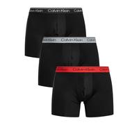 3 Pack Microfiber Boxer Briefs Black (Sleet/Grey/Red) XXL