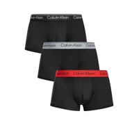 3 Pack Microfiber Low Rise Trunks Black (Sleet/Grey/Red) XL