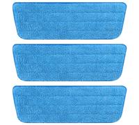 3 Pack Microfiber Reusable Mop Pads for Bona Mop, Wet/Dry Floor Cleaning Refill Mop Pads, Spray Mop Hard Wood Floor Mop Pads Refills, Machine Washable Power Mop Pads Replacement