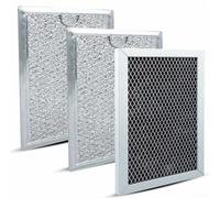 3 Pack Microwave Filters for GE JVM6175EK5ES JVM6172SK5SS JVM6175SK5SS JVM6175YK5FS Charcoal and Grease Filtration Replacement Kit