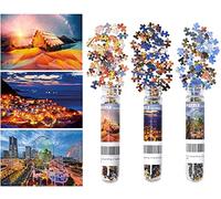 3 Pack Mini Jigsaw Puzzles 150 Pieces for Adults Small Jigsaw Puzzle 6 x 4 Inches House Entertainment Toys Home Decor Puzzles