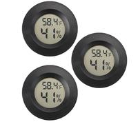 3 Pack Mini Round Hygrometer Thermometer, Digital Humidity Meter Monitor Gauge, Humidity Meter Temperature Gauge for Home Office Greenhouse Babyroom Humidor Reptile Incubator