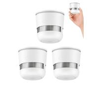 3 Pack Mini Smoke Alarm Smoke Alarms for Home Smoke Detector with 10-Year Battery Life(Included) LED Indicator Silence Button Conforms to EN14604 Standard Fire Smoke Detector