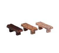 3 Pack Miniature Resin Benches - Fairy Garden Decorations, Outdoor Ornaments, Dollhouse Miniature Decor