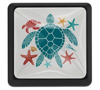 3 Pack Minimalist Sea Turtle Black Cabinet Knobs Black Single Hole Drawer Square knob Kitchen Cabinet and Drawer Pulls Handle Hardware