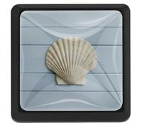 3 Pack Minimalist Shell Black Cabinet Knobs Black Single Hole Drawer Square knob Kitchen Cabinet and Drawer Pulls Handle Hardware