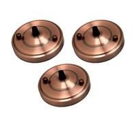 3 Pack Modern Metal Copper Ceiling Rose 108mm Pendant Cable Grip Flex Clamp