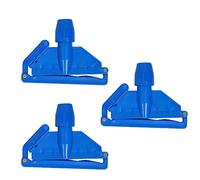 3 Pack Mop Head Clips, Plastic Hygiene Mop Heads Replacement Connector for Home, Office and School (Blue)
