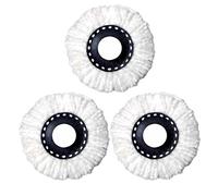 3 Pack Mop Heads Replacement for Spin Mops, 360° Spin Magic Mop Head Refill for Standard Rotating Mops, Universal Spin Mop Replacement Mop Head for Commercial Use (Black)