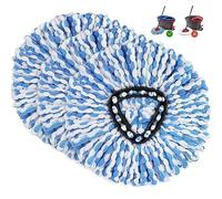 3 Pack Mop Replacement Heads for O-Ceda RinseClean Spin Mop, Microfiber Spin Mop Refills, Easy Cleaning Mop Head Replacement Refill