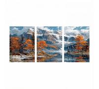 3 Pack Mountain Diamond Art Kits Adults, Horse Diamond Painting Kit, Full Drill Paint by Numbers for Adults 20x30cmx3Pack, Rhinestones Embroidery Cross Stitch Wall Art for Room Decor Gifts Model-1470