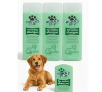 3- PACK Mucky Pup Flea Repellent Dog Shampoo(3 x 475ml), Gentle Grooming Formula for Dirt Removal & Healthy Coat Care,Natural Flea Treatment & Deep Cleaning Dog Wash.