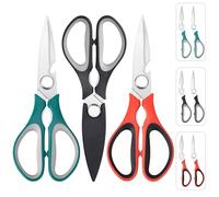 3 Pack Multi-Purpose Kitchen Shears Stainless Steel Kitchen Scissors, Dishwasher Safe, Kitchen Scissors, Removable for Cutting Meat, Chicken, Fish, Vegetables