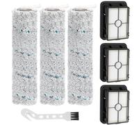 3 Pack Multi-Surface Brush Rolls 2787 and Vacuum Filters 1866 Compatible with Bissell CrossWave Max 2554 2554A 2590 2593 2596, HydroSteam Plus 35151 3515 35152 3513 3518 Vacuums, Part 1618638, 1608684