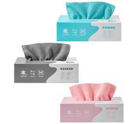 3 Pack Multicolor Microfiber Cloth 20x20cm Non Slash Absorbent Quick Absorber Dish Cloth for Kitchen Bathroom Surface