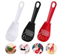 3 Pack Multifunctional Kitchen Cooking Spoon, Muulaii 6 in1 Kitchen Gadgets Strainers for Egg Yolk Separator- Grater Masher- Colander Skimmer Scoop