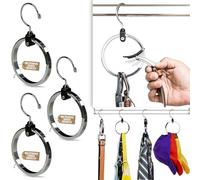3-Pack Multipurpose Closet Hanger Organize All Your Belts, Sport Hats, Ties, Scarves, Purses, Garment, Gear and More! ROLLY HANGER is Uniquely Designed to Accommodate Both Heavy and Light Items