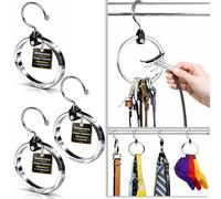 3-Pack Multipurpose Closet Hanger Organize All Your Belts, Sport Hats, Ties, Scarves, Purses, Garment, Gear and More! ROLLY HANGER is Uniquely Designed to Accommodate Both Heavy and Light Items