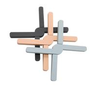 3 Pack Non-slip Thick Foldable Silicone Trivets, Heat-Resistant Folding Pad, Eco Expanding Silicone Pot Holder, Hot Pad, Collapsible Cross Design Save Much Space for Kitchen