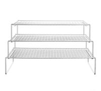 3-Pack Non-Stick Cooling Rack, Stackable Cooling Racks for Oven Half Sheet Pans Cookies Bread Pizza, Space Saving Collapsible Oven Racks, Easy Clean Kitchen Tool