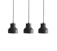 3 Pack Nordic Concret Indoor Led Pendant Lamp 4 Color Brief Loft Nordic Hanging Light E27 Cord Lamp Restaurant Kitchen Island Living Room Cafe Bedroom(Black)