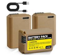3-Pack NP-FW50 Battery 1600mAh USB Type-C Charging Port | Compatible with Sony ZV-E10, NEX 3/5/7 & SLT-A Series, Sony A7, A7SII, A7R, A7RII, A3000, A6000, A6500, A6300, A6400, A55, A5100, RX10II