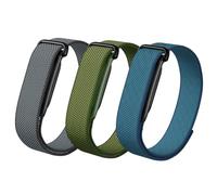3 Pack Nylon Replacement Bands Compatible with Google Fitbit Air | Soft Breathable Woven Straps with Adjustable Hook-and-Loop Closure, Lightweight Sport Wristbands for Men Women, No Tracker