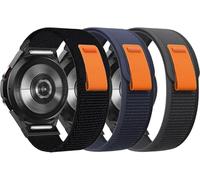 3 Pack Nylon Strap Compatible With Samsung Galaxy Watch 7 6 5 4 FE 40mm 44mm/Galaxy Watch 6 4 Classic 47mm 43mm 46mm 42mm/5 Pro 45mm Men,Trail Alpine Loop One Click No Gap Quick Release Sport Loop