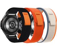 3 Pack Nylon Strap Compatible With Samsung Galaxy Watch 7 6 5 4 FE 40mm 44mm/Galaxy Watch 6 4 Classic 47mm 43mm 46mm 42mm/5 Pro 45mm Men,Trail Alpine Loop One Click No Gap Quick Release Sport Loop