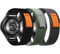 3 Pack Nylon Strap Compatible With Samsung Galaxy Watch 7 6 5 4 FE 40mm 44mm/Galaxy Watch 6 4 Classic 47mm 43mm 46mm 42mm/5 Pro 45mm Men,Trail Alpine Loop One Click No Gap Quick Release Sport Loop