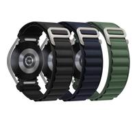 3 Pack Nylon Strap Compatible With Samsung Galaxy Watch 7 6 5 4 FE 40mm 44mm/Galaxy Watch 6 4 Classic 47mm 43mm 46mm 42mm/5 Pro 45mm Men,Trail Alpine Loop One Click No Gap Quick Release Sport Loop