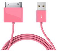 3 Pack of 3 Metre Extra Long Pink 30-Pin USB Data Sync Charging Cable Charger Lead for Apple iPhone 4 4S 3G 3GS Apple iPad 1st 2nd 3rd Gen iPod 5th Gen Classic Nano 1st 2nd 3rd 4th 5th 6th Gen Touch