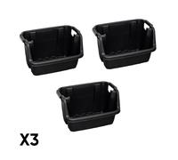 3 Pack of 36x 59cm Heavy Duty Stackable Pick Bin Crates