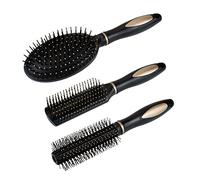 3 Pack of Anti-Static Massage Oval Comb Round Hair Brush Vent Hair Brush Detangling Brush Paddle Brush for Women Men Kid All Wet or Dry Hair's Detangle, Massage, Add Shine