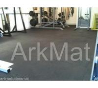 3 Pack of ARKMat Black Ameobic Rubber Gym Mats | 18mm Thick | 6ft x 4ft Each