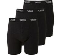 3 Pack of D555 Mens Driver II Kingsize Underwear Boxer Shorts - Black - 2XL