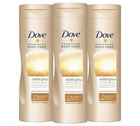 3 Pack of Dove Nourishing Body Care Visible Glow Gradual Self-Tan Fair to Medium Body Lotion 400ml