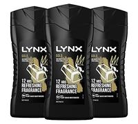 3 Pack of Lynx 12 Hour Refreshing Fragrance Gold Oud Wood and Vanilla Body wash with Plant-based Moisturisers & Dual Action Power, Keep Smelling Irresistible!