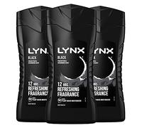 3 Pack of Lynx 12 Hours Shower-Fresh Scent Refreshing Black Pear and Cedarwood Scent Body Wash, 225ml with Plant-based Moisturisers