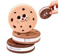 3-Pack of Novel and Fun Cookie-Shaped Correction Tape Cute Cartoon Face Design Compact and Portable Correction Tape Easy-to-Use Applicator for Quick Corrections