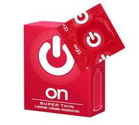 3 Pack of ON Condoms, Gossamer, Extra Thin 0.055 mm, Natural Latex