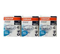 3 PACK OF OSRAM HALOGEN STANDARD DECOSTAR 51S COVER BULBS 35W 12V GU5.3 DIMMABLE