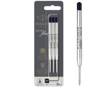 3 Pack of Parker Ballpoint Pen Refills - Medium Point - Black QUINK Flow Ink