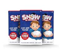 3 Pack of Snow in Seconds Instant Snow Artificial Snow Small Bag - (Makes 1 Gallon of Fake Snow Each)