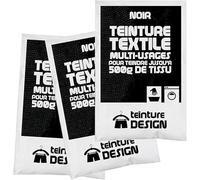 3 Pack of Textile Dye - Black - Universal Dyes for Clothes and Natural Fabrics