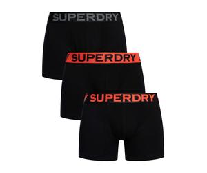 3 Pack Organic Cotton Boxer Briefs Black/Orange XXL