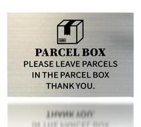 3 Pack Parcel Box Sign, Waterproof Package Signage with Adhesive Backing, Aluminum Please Leave Parcels Here Sticker for Outside